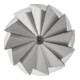 PFERD TOOLS HSS Frässtift ALU Zylinderform mit Stirnverzahnung A-ST Ø 16x25 mm Schaft-Ø 6 mm Alu/NE