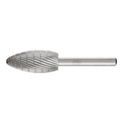 PFERD TOOLS HSS Frässtift Flammenform B Ø 16x35 mm Schaft-Ø 6 mm Z 3 universal mittel fein Spanbrecher