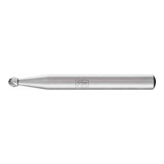 PFERD TOOLS HSS Frässtift Kugelform F Ø 04x03 mm Schaft-Ø 6 mm Z 3 universal mittel fein Spanbrecher