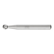 PFERD TOOLS HSS Frässtift Kugelform F Ø 06x05 mm Schaft-Ø 6 mm Z 3 universal mittel fein Spanbrecher