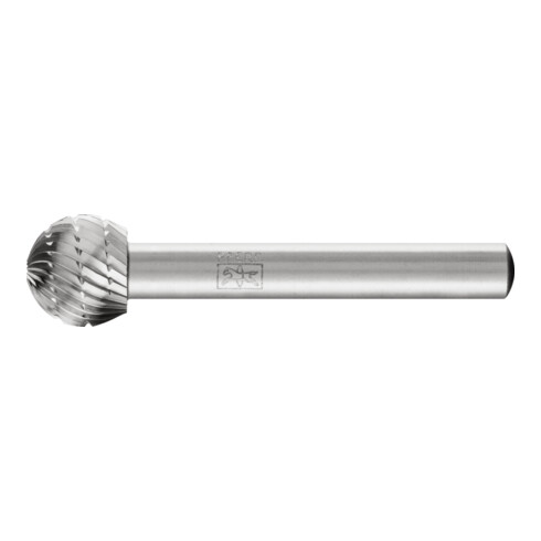 PFERD TOOLS HSS Frässtift Kugelform F Ø 12x10mm Schaft-Ø 6 mm Z 3 universal mittel fein Spanbrecher