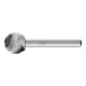 PFERD TOOLS HSS Frässtift Kugelform F Ø 16x14 mm Schaft-Ø 6 mm Z 3 universal mittel fein Spanbrecher-1