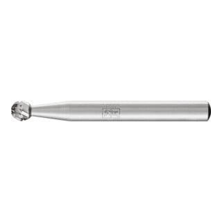 PFERD TOOLS HSS Frässtift Kugelform F Ø 06x05 mm Schaft-Ø 6 mm Z 3 universal mittel fein Spanbrecher