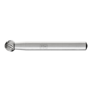 PFERD TOOLS HSS Frässtift Kugelform F Ø 08x07 mm Schaft-Ø 6 mm Z 3 universal mittel fein Spanbrecher