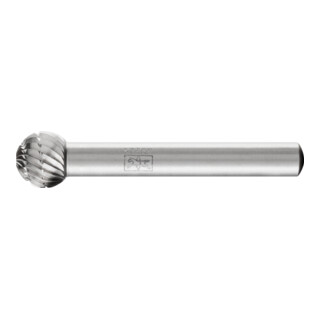 PFERD TOOLS HSS Frässtift Kugelform F Ø 10x09 mm Schaft-Ø 6 mm Z 3 universal mittel fein Spanbrecher