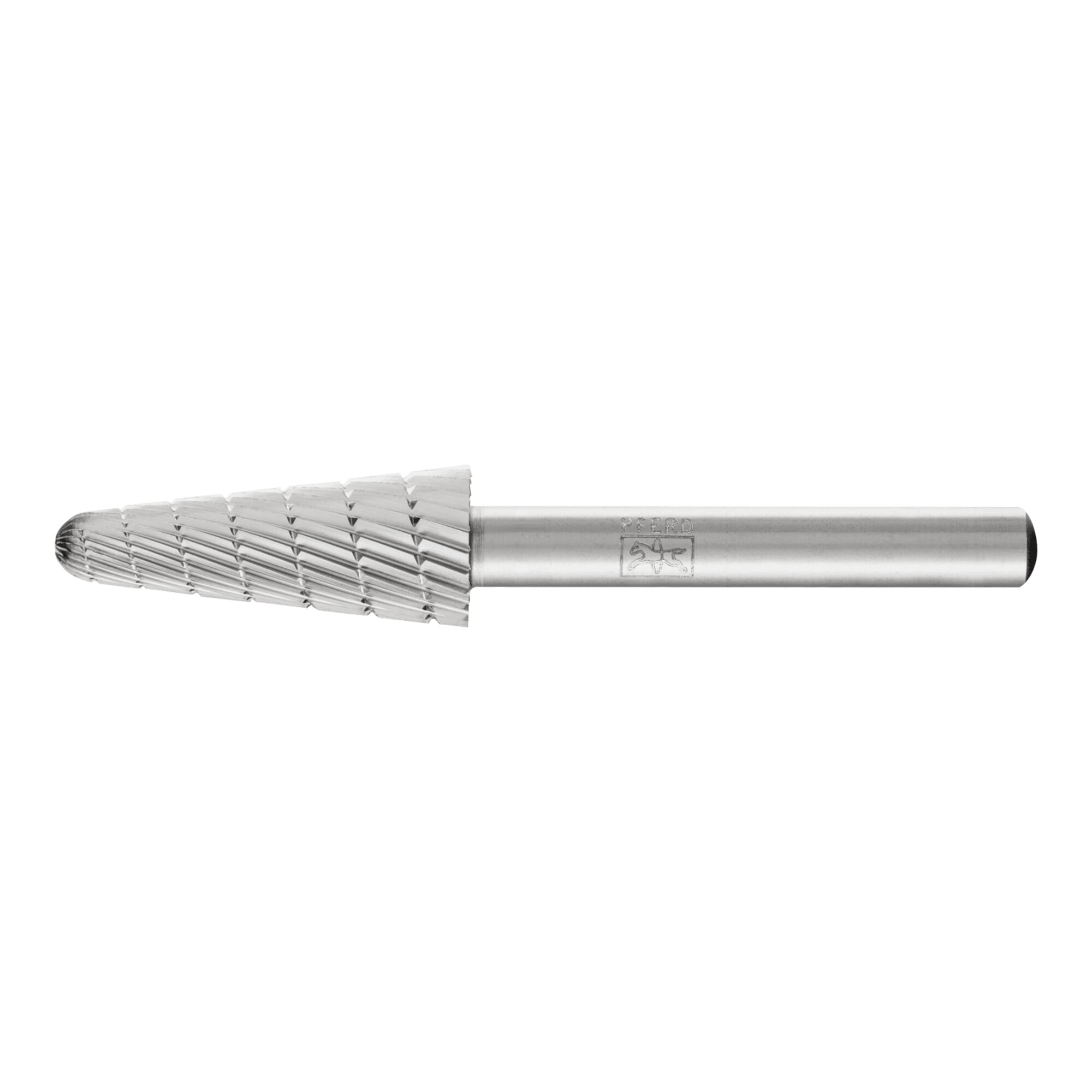 PFERD TOOLS HSS Frässtift Rundkegelform L Ø 12x30mm Schaft-Ø 6 mm Z 3 universal mittel fein Spanbrecher