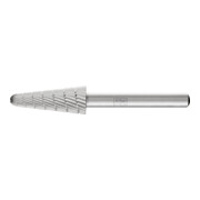 PFERD TOOLS HSS Frässtift Rundkegelform L Ø 12x30mm Schaft-Ø 6 mm Z 3 universal mittel fein Spanbrecher