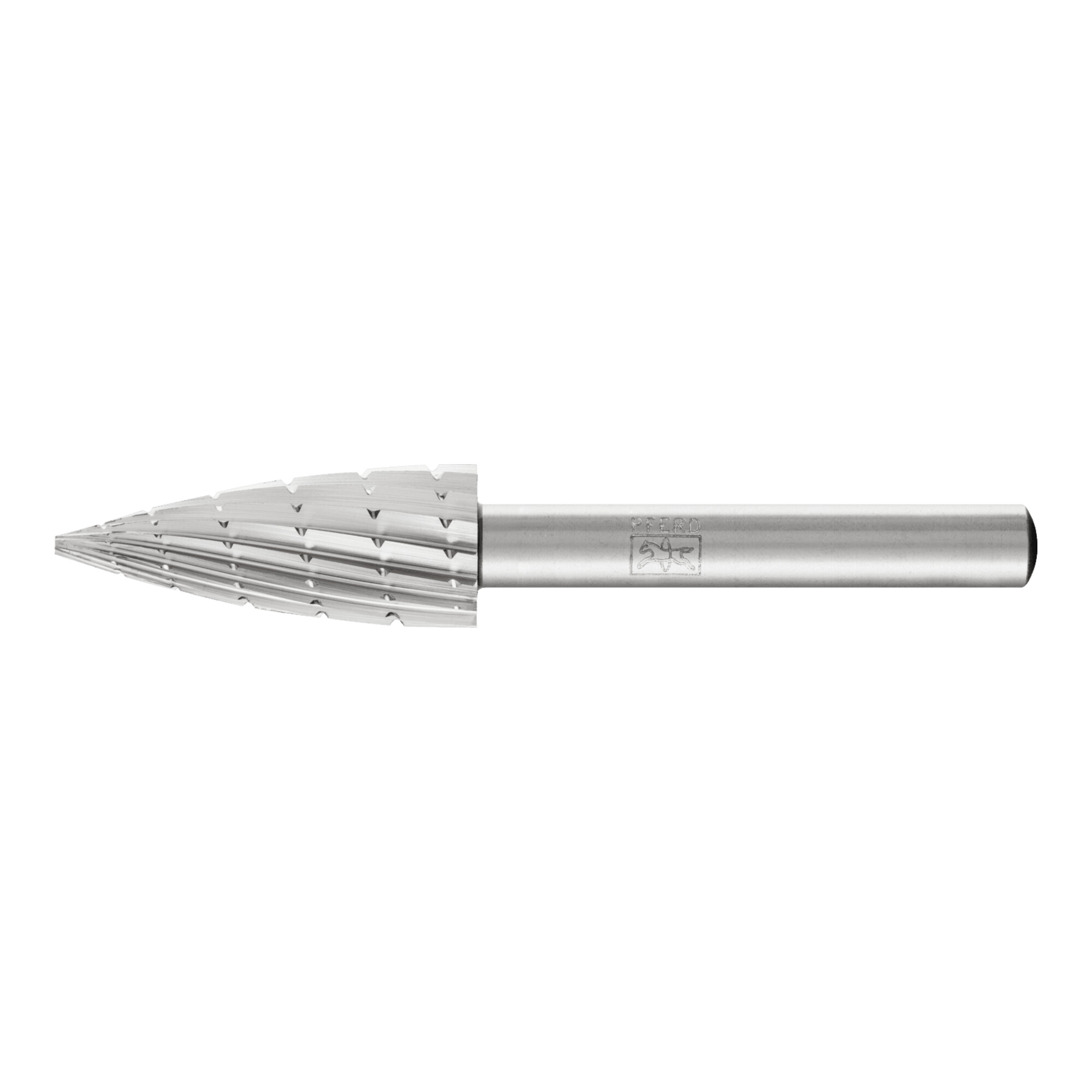 PFERD TOOLS HSS Frässtift Spitzbogenform K Ø 12x30mm Schaft-Ø 6 mm Z 2 universal mittel Spanbrecher