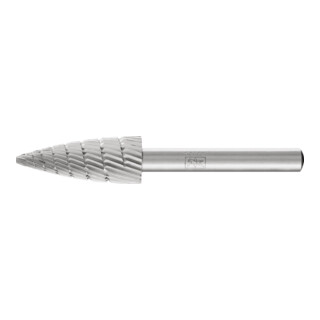 PFERD TOOLS HSS Frässtift Spitzbogenform K Ø 12x30mm Schaft-Ø 6 mm Z 3 universal mittel fein Spanbrecher