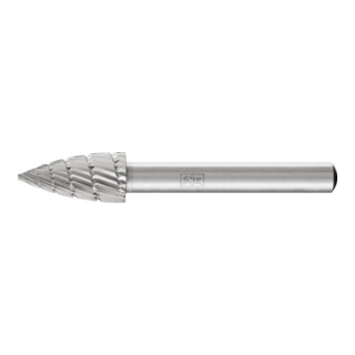 PFERD TOOLS HSS Frässtift Spitzbogenform K Ø 10x20mm Schaft-Ø 6 mm Z 3 universal mittel fein Spanbrecher