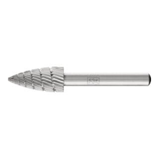 PFERD TOOLS HSS Frässtift Spitzbogenform K Ø 12x25 mm Schaft-Ø 6 mm Z 3 universal mittel fein Spanbrecher