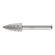 PFERD TOOLS HSS Frässtift Spitzbogenform K Ø 12x25 mm Schaft-Ø 6 mm Z 3 universal mittel fein Spanbrecher-1