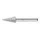 PFERD TOOLS HSS Frässtift Spitzkegelform G Ø 12x25 mm Schaft-Ø 6 mm Z 2 universal mittel Spanbrecher-1