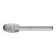 PFERD TOOLS HSS Frässtift Tropfenform O Ø 12x20mm Schaft-Ø 6 mm Z 3 universal mittel fein Spanbrecher-1