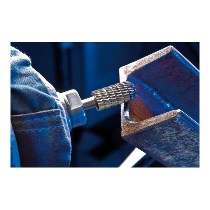 PFERD TOOLS HSS Frässtift Walzenrundform C Ø 10x20mm Schaft-Ø 6 mm Z 3 universal mittel fein Spanbrecher
