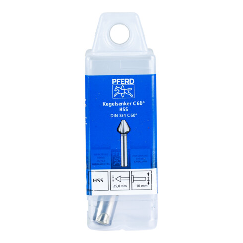 PFERD TOOLS HSS Kegel-und Entgratsenker 60° Ø 25 mm Schaft-Ø 10mm DIN 334 C