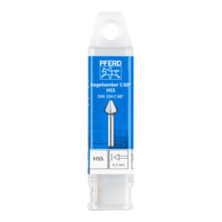 PFERD Kegelsenker HSS DIN 334 C60 Grad, Außendurchmesser 8,0 mm HSS