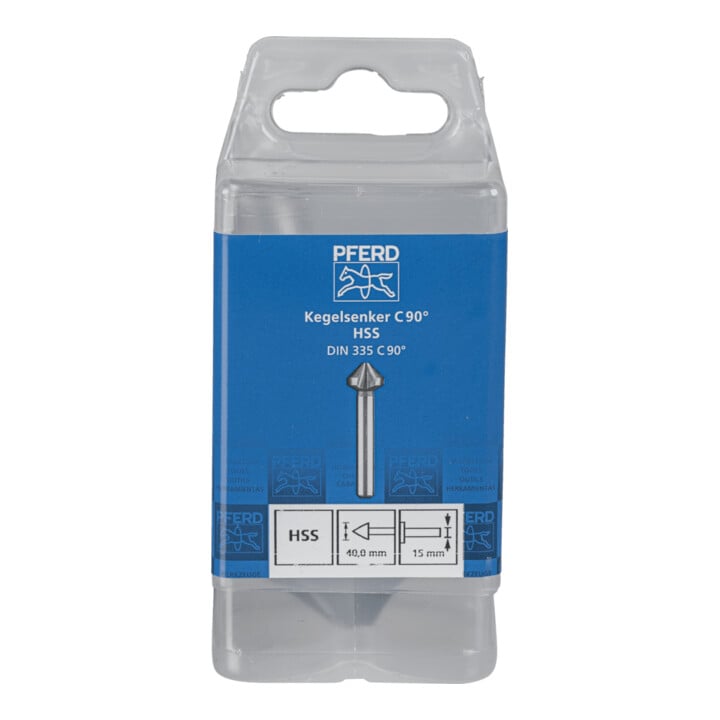 PFERD TOOLS HSS Kegel-und Entgratsenker 90° Ø 40mm Schaft-Ø 15 mm DIN 335 C
