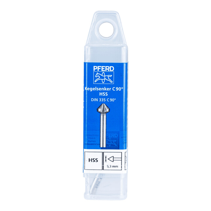 PFERD TOOLS HSS Kegel-und Entgratsenker 90° Ø 5,3 mm Schaft-Ø 4 mm DIN 335 C
