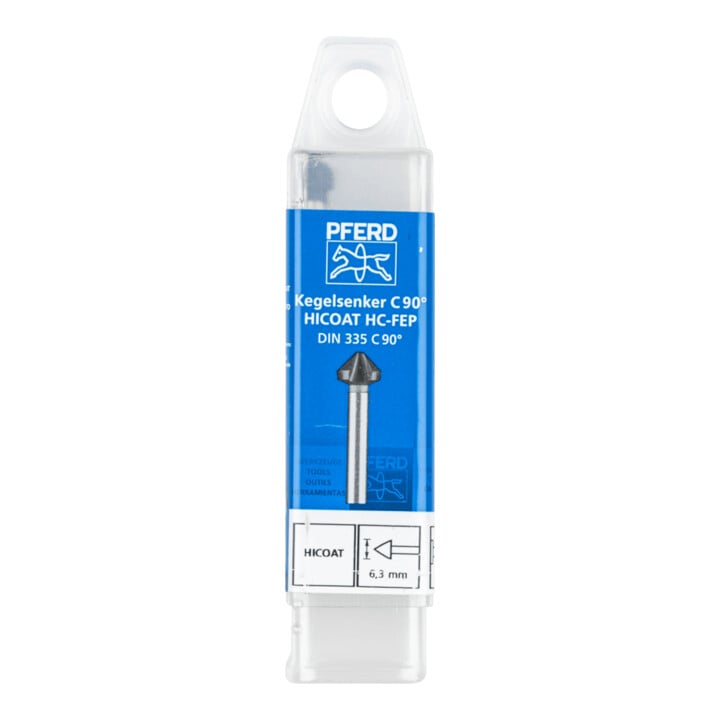 PFERD TOOLS HSS Kegel-und Entgratsenker 90° Ø 6,3 mm Schaft-Ø 5 mm DIN 335 C HICOAT beschichtet