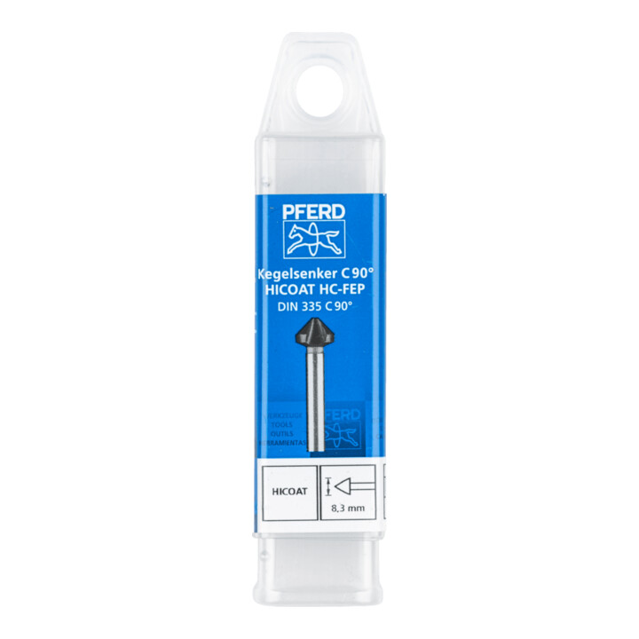 PFERD TOOLS HSS Kegel-und Entgratsenker 90° Ø 8,3 mm Schaft-Ø 6 mm DIN 335 C HICOAT beschichtet