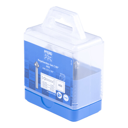 PFERD TOOLS HSS-Kegelsenker-Set 3-tlg. DIN 335 C 90°