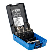 PFERD TOOLS HSS-Kegelsenker-Set UGT 5-tlg. DIN 335 C 90° mit Ungleichteilung