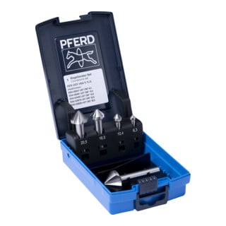 PFERD TOOLS HSS-Kegelsenker-Set UGT 5-tlg. DIN 335 C 90° mit Ungleichteilung