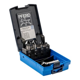 PFERD TOOLS HSS-Kegelsenker-Sets 5-tlg. DIN 335 C 90° mit HICOAT-Beschichtung HC-FEP