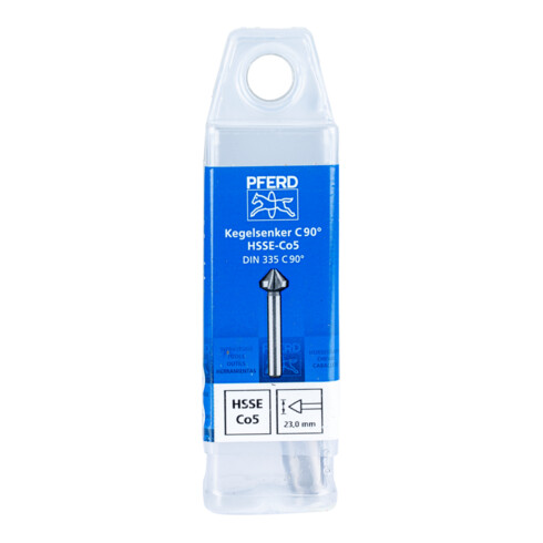 PFERD TOOLS HSSE Co5 Kegel-und Entgratsenker 90° Ø 23 mm Schaft-Ø 10mm DIN 335 C