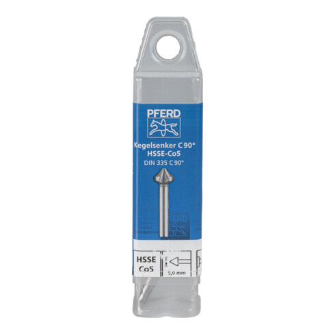PFERD TOOLS HSSE Co5 Kegel-und Entgratsenker 90° Ø 5 mm Schaft-Ø 4 mm DIN 335 C