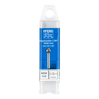 PFERD Kegelsenker HSSE DIN 335 C90 Grad, Außendurchmesser 8,3 mm