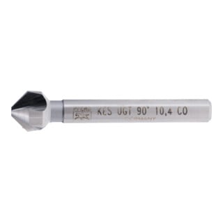 PFERD TOOLS HSSE Co5 Kegel-und Entgratsenker 90° Ø 10,4 mm Schaft-Ø 6 mm DIN 335 C mit Ungleichteilung