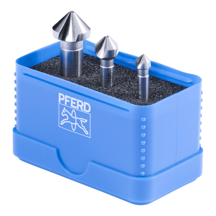 PFERD TOOLS HSSE-Kegelsenker-Set 3-tlg. DIN 335 C 90° Ausführung Co5