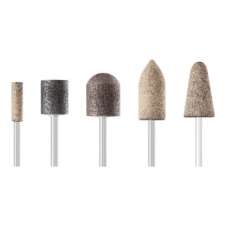 PFERD TOOLS INOX Schleifstift-Set 5-tlg. Schaft-Ø 6 mm A30/46/60 für Edelstahl
