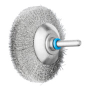 PFERD TOOLS INOX-TOTAL Kegelbürste ungezopft KBUIT Ø70x10mm Schaft-Ø6 mm Edelstahl-Draht-Ø0,15