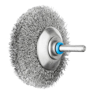 PFERD TOOLS INOX-TOTAL Kegelbürste ungezopft KBUIT Ø70x10mm Schaft-Ø6 mm Edelstahl-Draht-Ø0,20