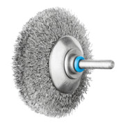 PFERD TOOLS INOX-TOTAL Kegelbürste ungezopft KBUIT Ø70x10mm Schaft-Ø6 mm Edelstahl-Draht-Ø0,20