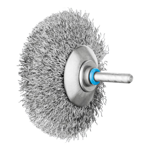 PFERD TOOLS INOX-TOTAL Kegelbürste ungezopft KBUIT Ø80x10mm Schaft-Ø6 mm Edelstahl-Draht-Ø0,30