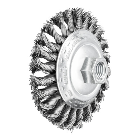 PFERD TOOLS Kegelbürste gezopft KBG Ø 100x13 mm M14 Stahl-Draht-Ø 0,50mm Winkelschleifer