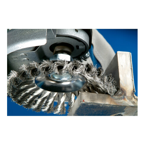 PFERD TOOLS Kegelbürste gezopft KBG Ø 115x15 mm M14 Stahl-Draht-Ø 0,50mm Winkelschleifer