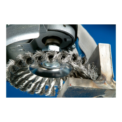 PFERD TOOLS Kegelbürste gezopft KBG Ø 115x15 mm M14 Stahl-Draht-Ø 0,50mm Winkelschleifer