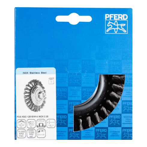 PFERD TOOLS Kegelbürste mit Gewinde, gezopft POS