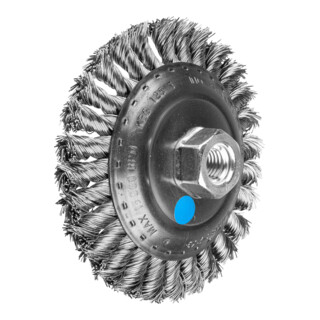 PFERD TOOLS Kegelbürste gezopft KBG Ø 125x15 mm M14 Edelstahl-Draht-Ø 0,50mm Winkelschleifer