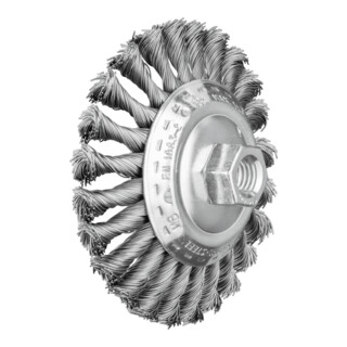 PFERD TOOLS Kegelbürste gezopft KBG Ø 115x15 mm M14 Stahl-Draht-Ø 0,50mm Winkelschleifer