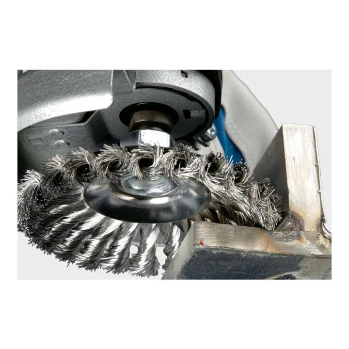 PFERD TOOLS Kegelbürste gezopft KBG Ø 125x15 mm M14 Edelstahl-Draht-Ø 0,50mm Winkelschleifer