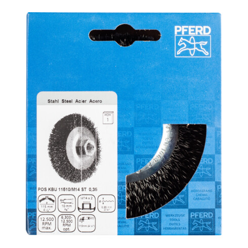 PFERD Kegelbürste mit Gewinde, ungezopft POS