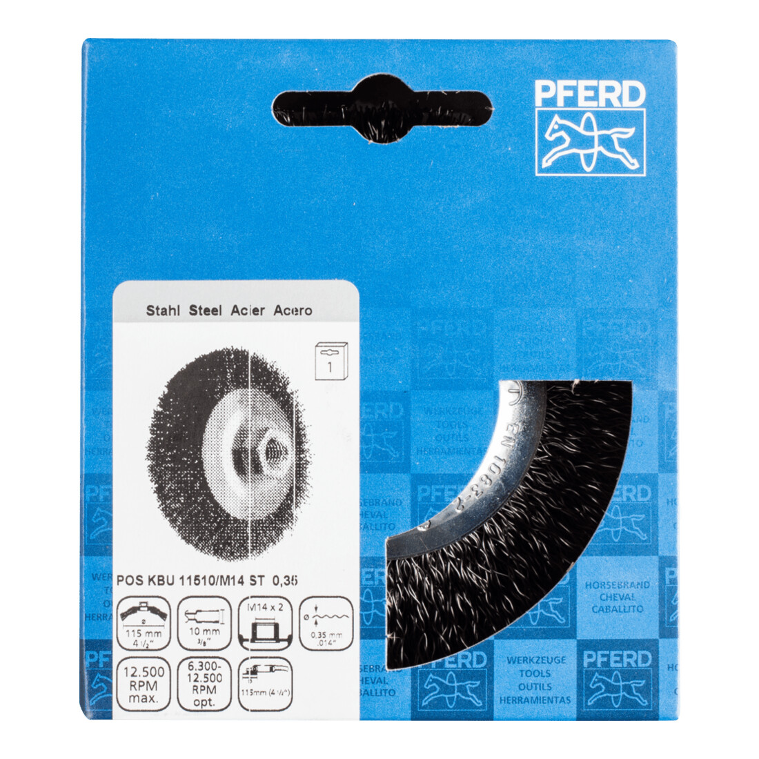 PFERD TOOLS Kegelbürste mit Gewinde, ungezopft POS