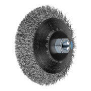 PFERD TOOLS Kegelbürste ungezopft KBU Ø 125x10mm M14 Edelstahl-Draht-Ø 0,35 mm Winkelschleifer