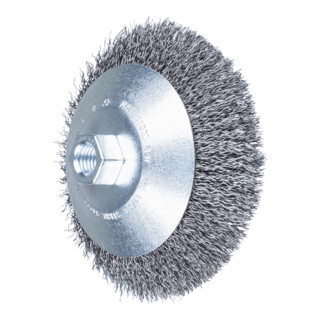 PFERD TOOLS Kegelbürste ungezopft KBU Ø 125x10mm M14 Stahl-Draht-Ø 0,35 mm Winkelschleifer
